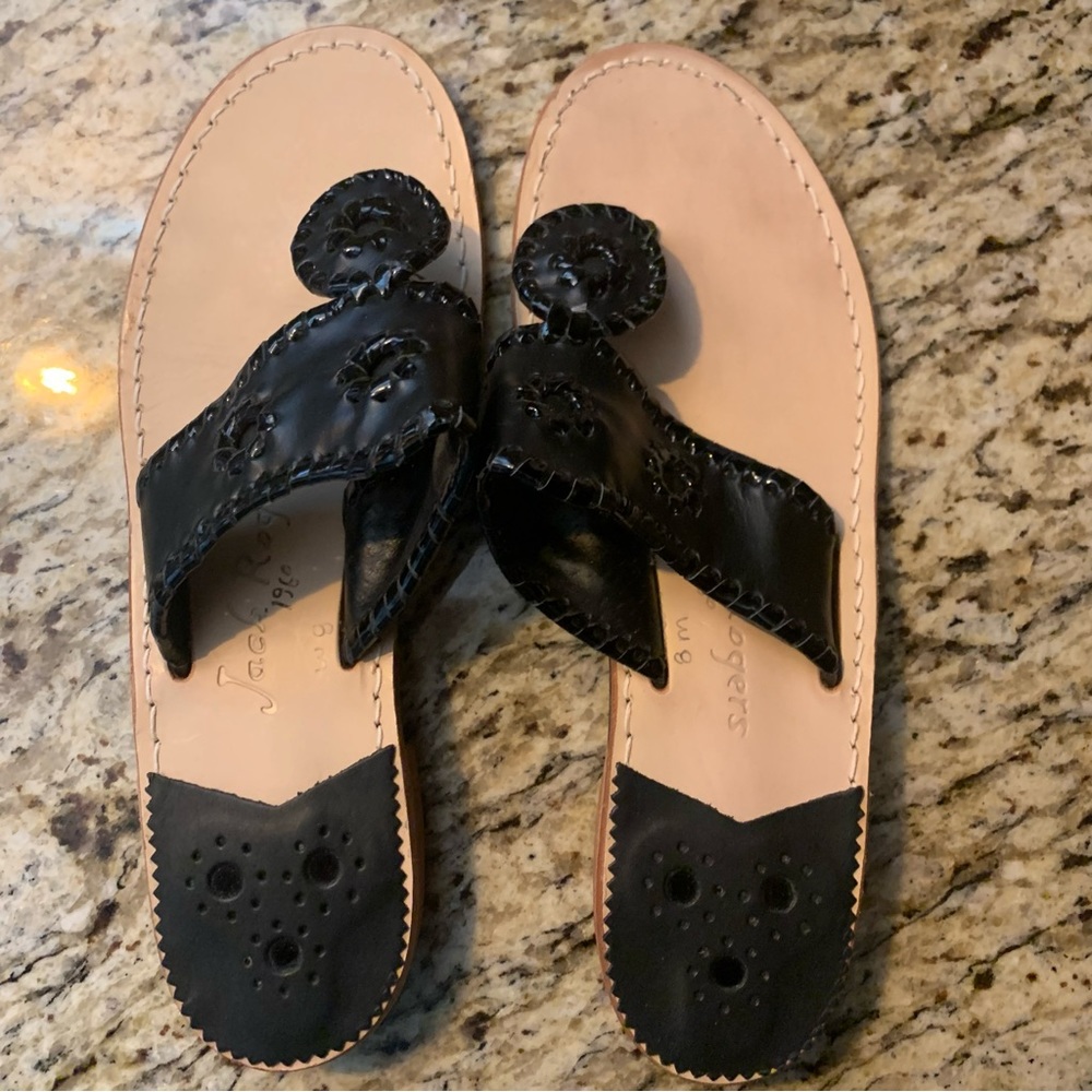 Jack Rogers black flat sandals
